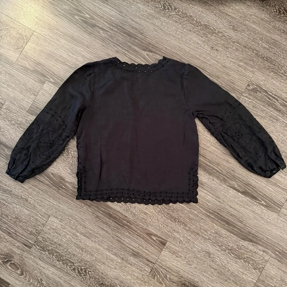 J. Crew Bungalow Embroidered Top
